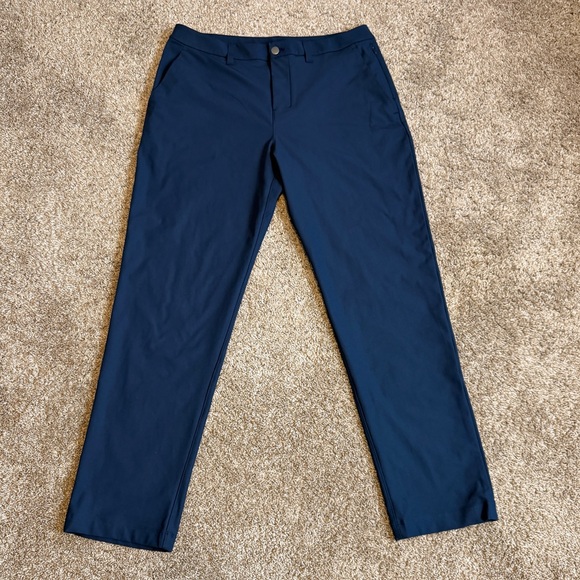 Lululemon Blue ABC Classic-Fit Trouser Pant 33 x 30 Travel Business Casual Dark